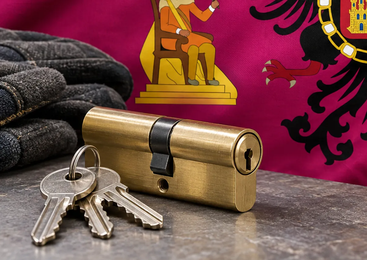 Bombín nuevo con llaves para cambiar el bombín en Polán
