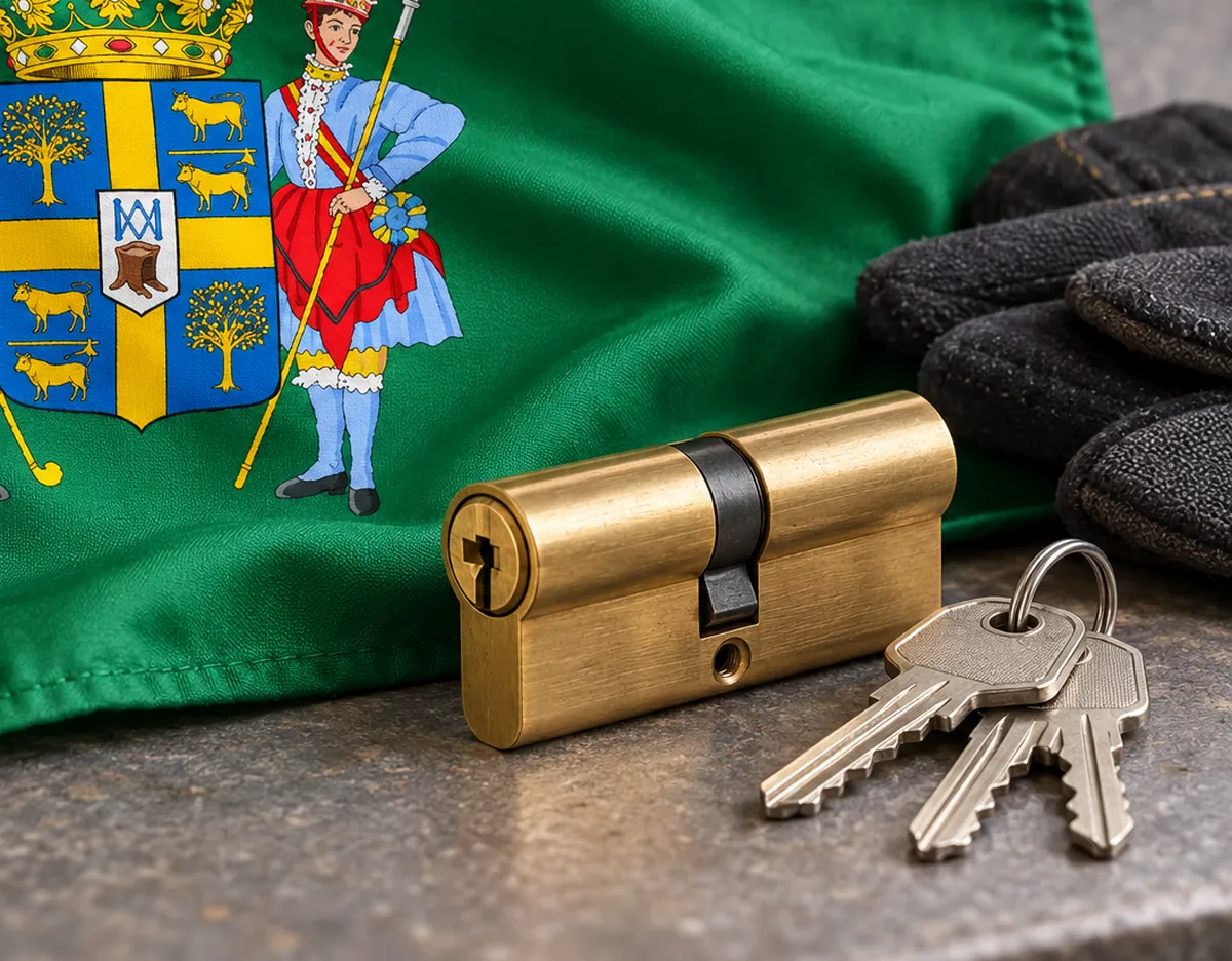 Bombín de seguridad para la puerta de un chalet en Méntrida
