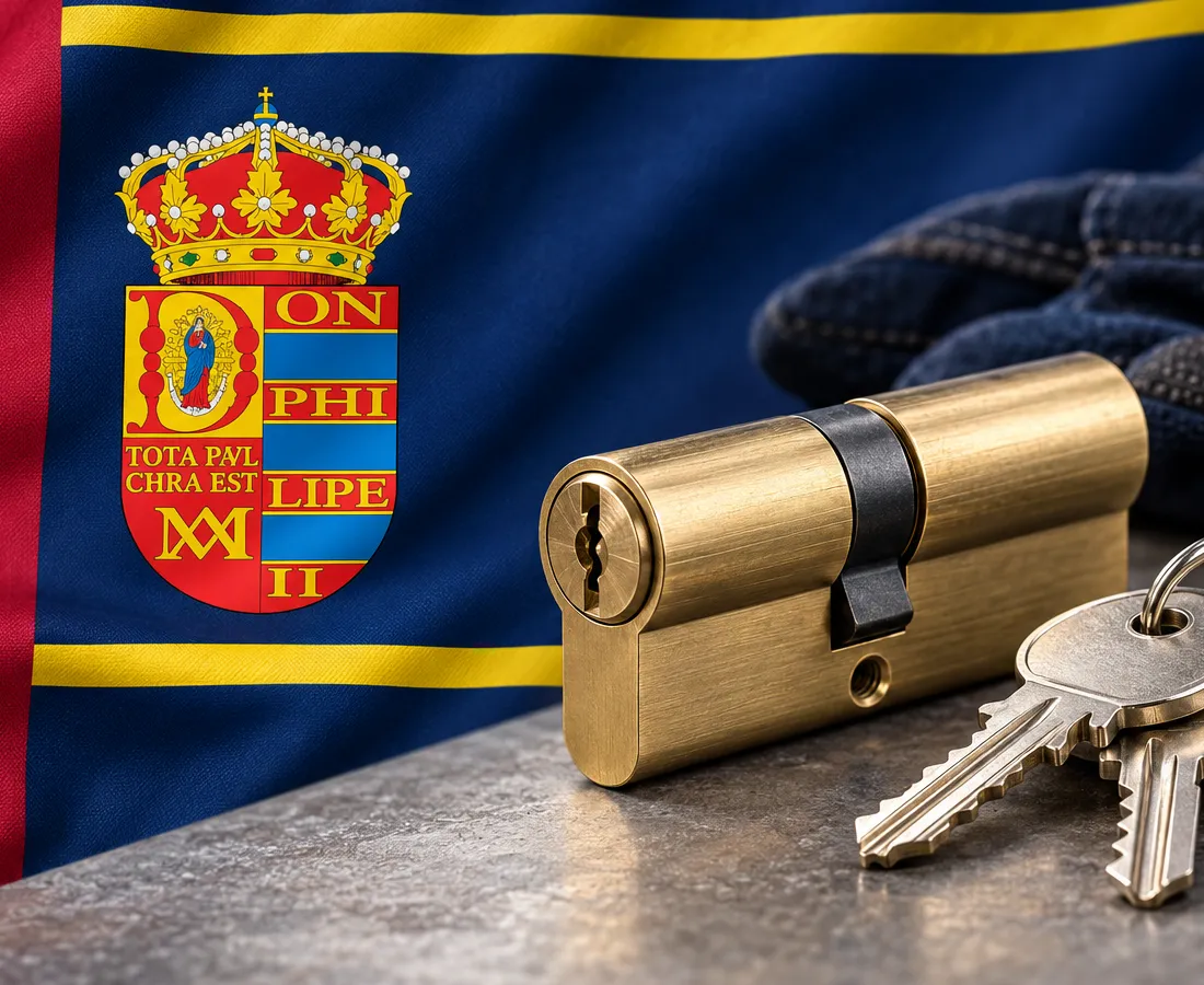 Bombín de seguridad para reforzar una puerta en Móstoles