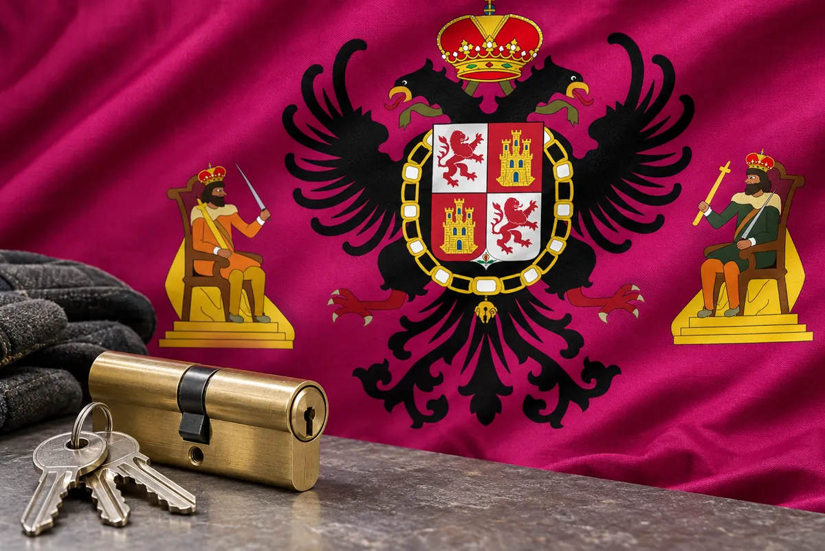 Cerrajeros en Chozas de Canales: bandera de la provincia de Toledo y un bombín nuevo