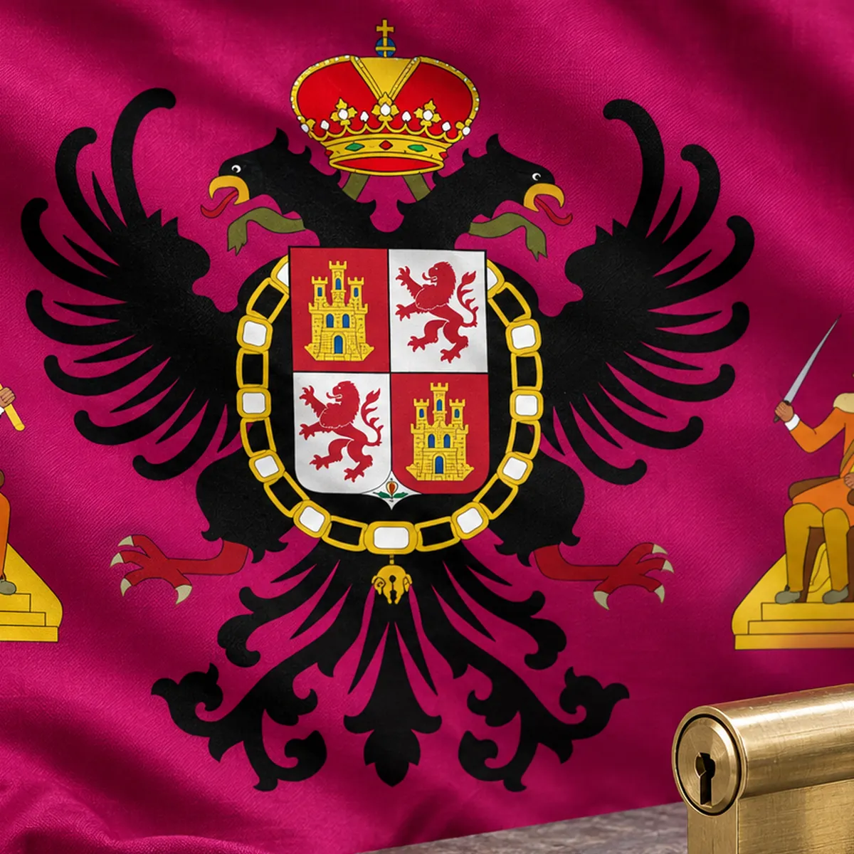 Escudo de la bandera de la provincia de Toledo: cerrajero para comunidades de Illescas