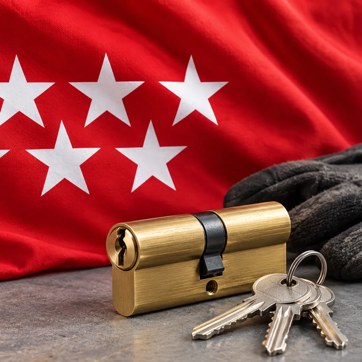 Bandera de la Comunidad de Madrid: cerrajero para comunidades de Casa de Campo