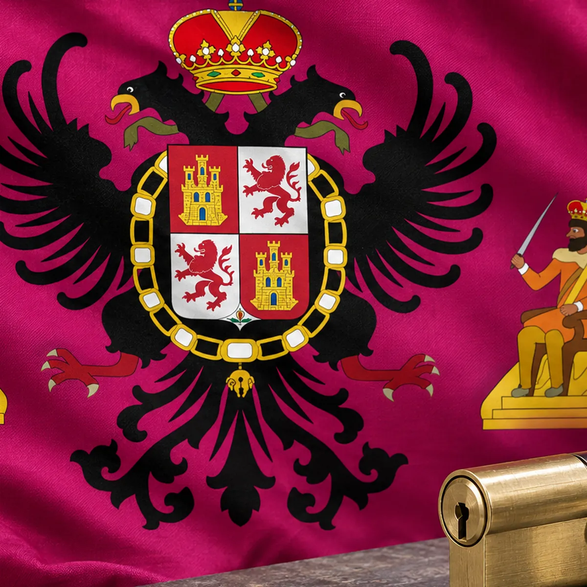 Escudo de la bandera de la provincia de Toledo: cerrajero para comunidades de Seseña