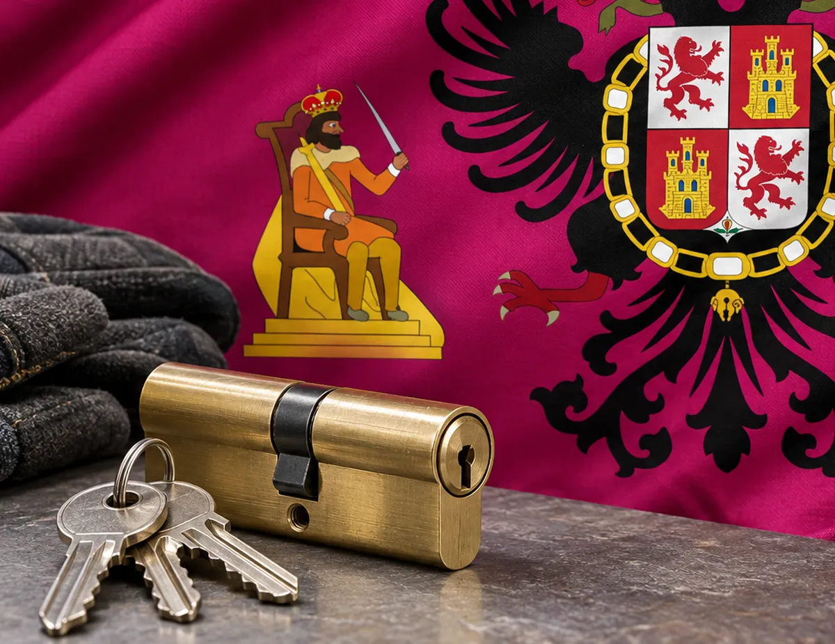 Bombín nuevo con sus llaves para un cambio de bombín en Lucillos