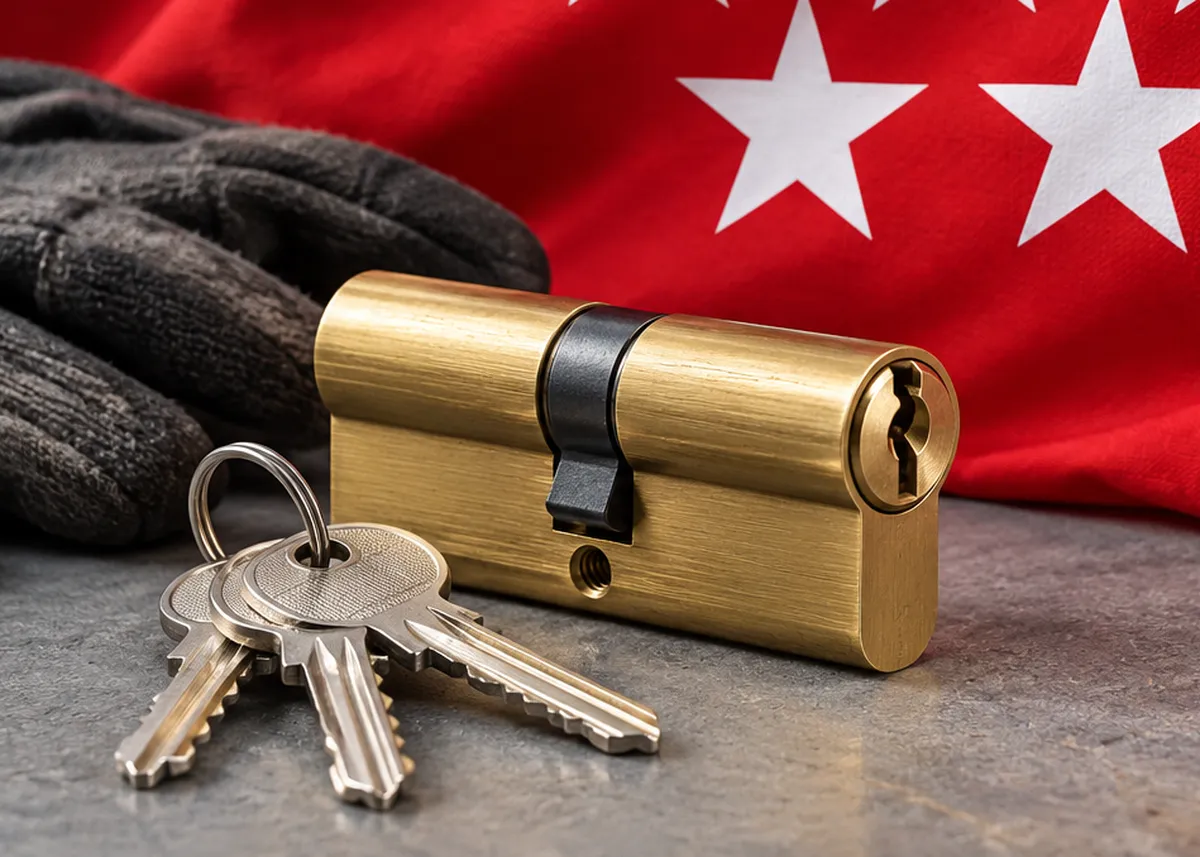 Bombín nuevo con sus llaves para un cambio de bombín en Pinar del Rey, Madrid