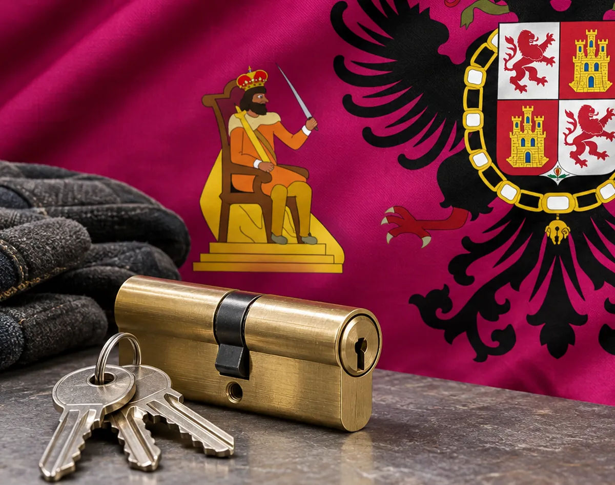 Bombín nuevo con sus llaves para un cambio de bombín en Malpica de Tajo