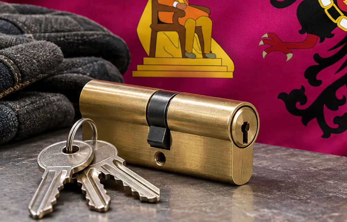 Bombín nuevo con sus llaves para un cambio de bombín en Mazarambroz