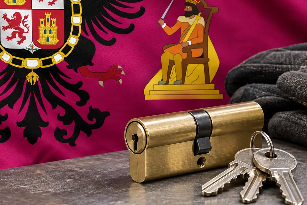 Bombín nuevo con sus llaves para un cambio de bombín en Menasalbas