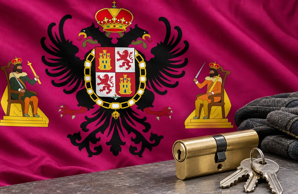 Cerrajeros en Ugena: bandera de la provincia de Toledo y un bombín nuevo