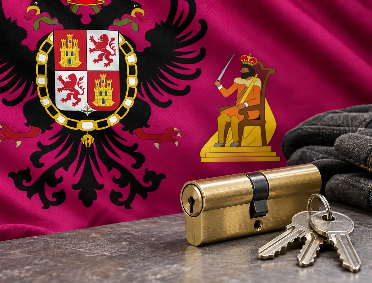 Cerrajero urgente en Barcience: bandera de la provincia de Toledo y un bombín nuevo
