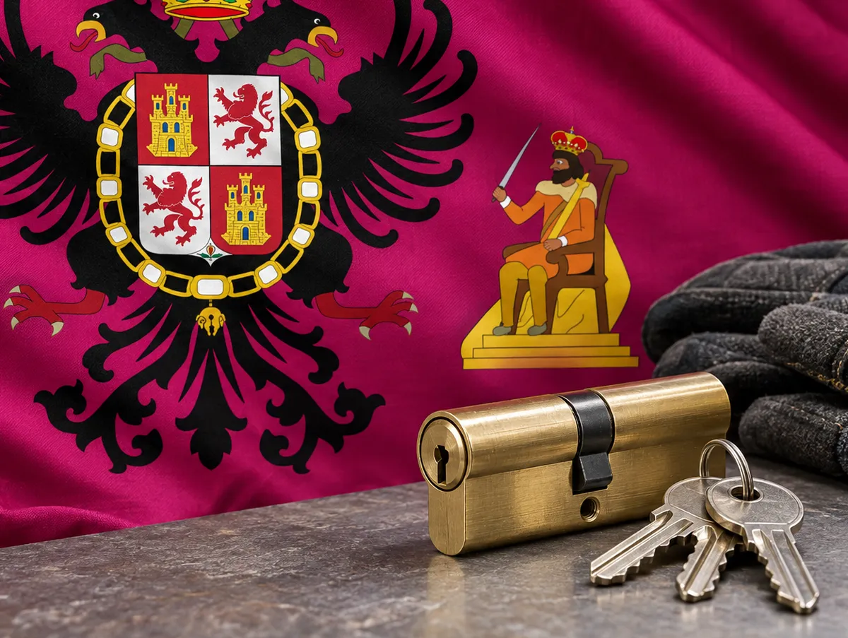 Cerrajero urgente en Burujón: bandera de la provincia de Toledo y un bombín nuevo