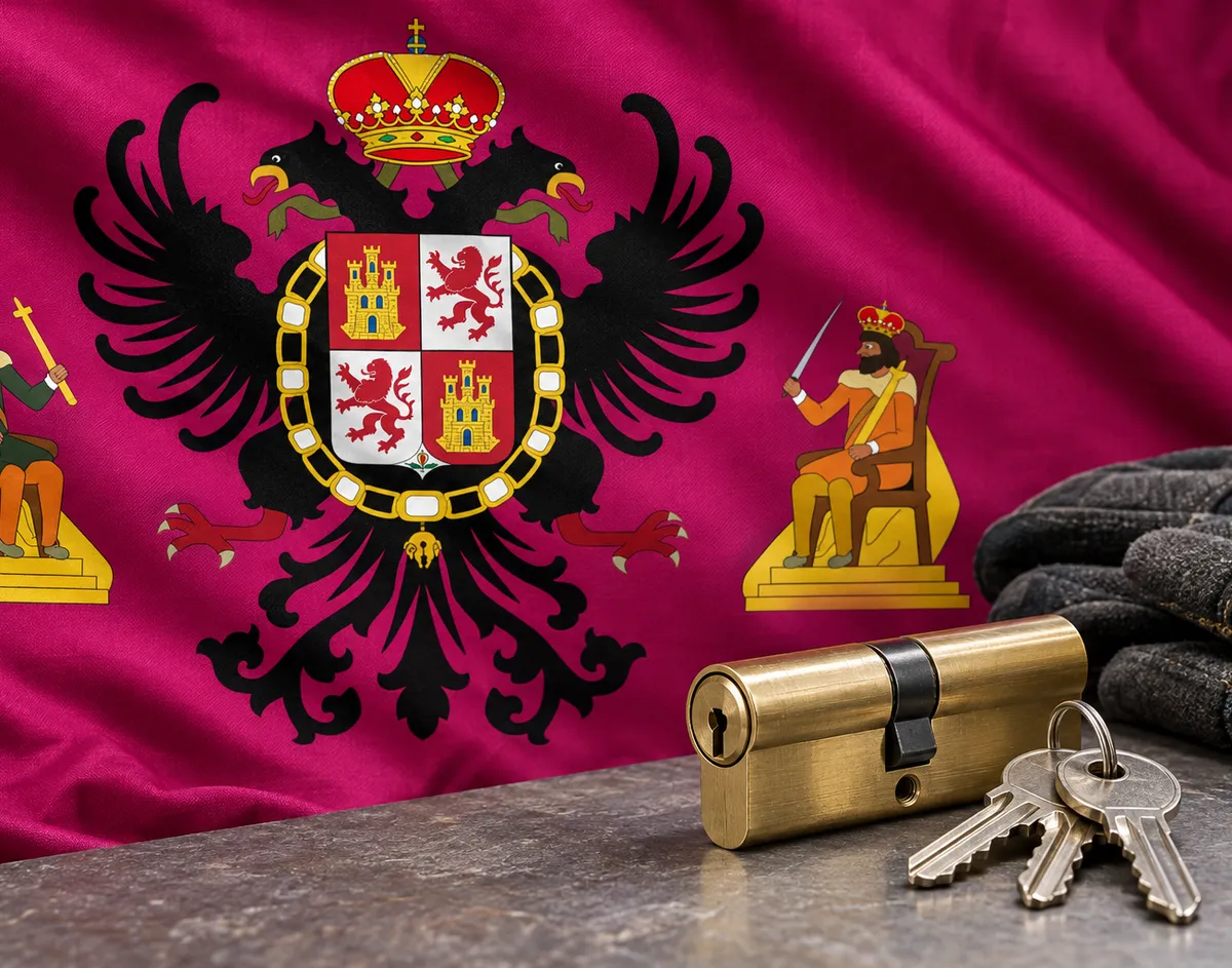 Cerrajero urgente en Casasbuenas: bandera de la provincia de Toledo y un bombín nuevo