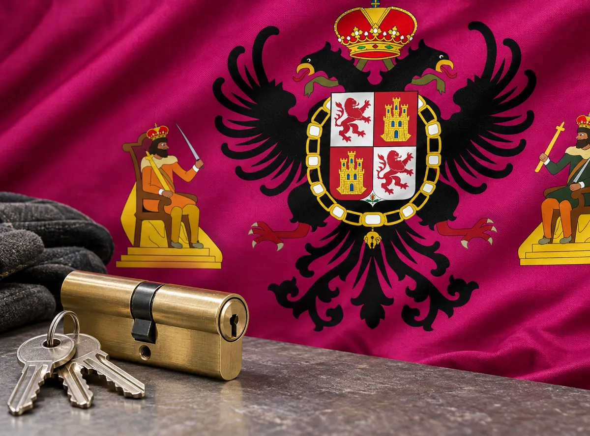 Cerrajero urgente en Chozas de Canales: bandera de la provincia de Toledo y un bombín nuevo