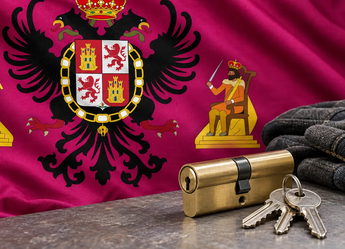 Cerrajero urgente en El Viso de San Juan: bandera de la provincia de Toledo y un bombín nuevo