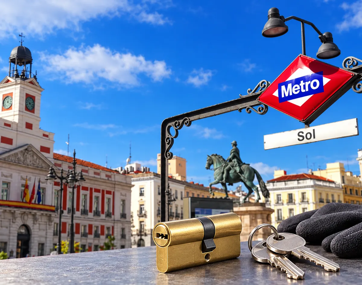 Cerrajero urgente en Sol, Madrid: Puerta del Sol y bombín con llaves