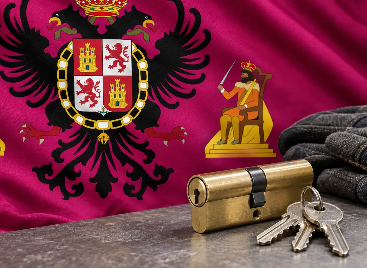 Cerrajero urgente en Palomeque: bandera de la provincia de Toledo y un bombín nuevo