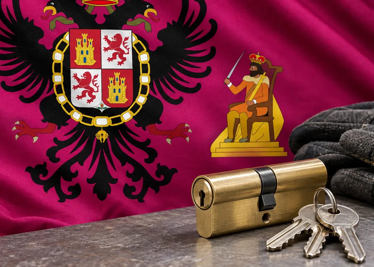 Cerrajero urgente en Polán: bandera de la provincia de Toledo y un bombín nuevo