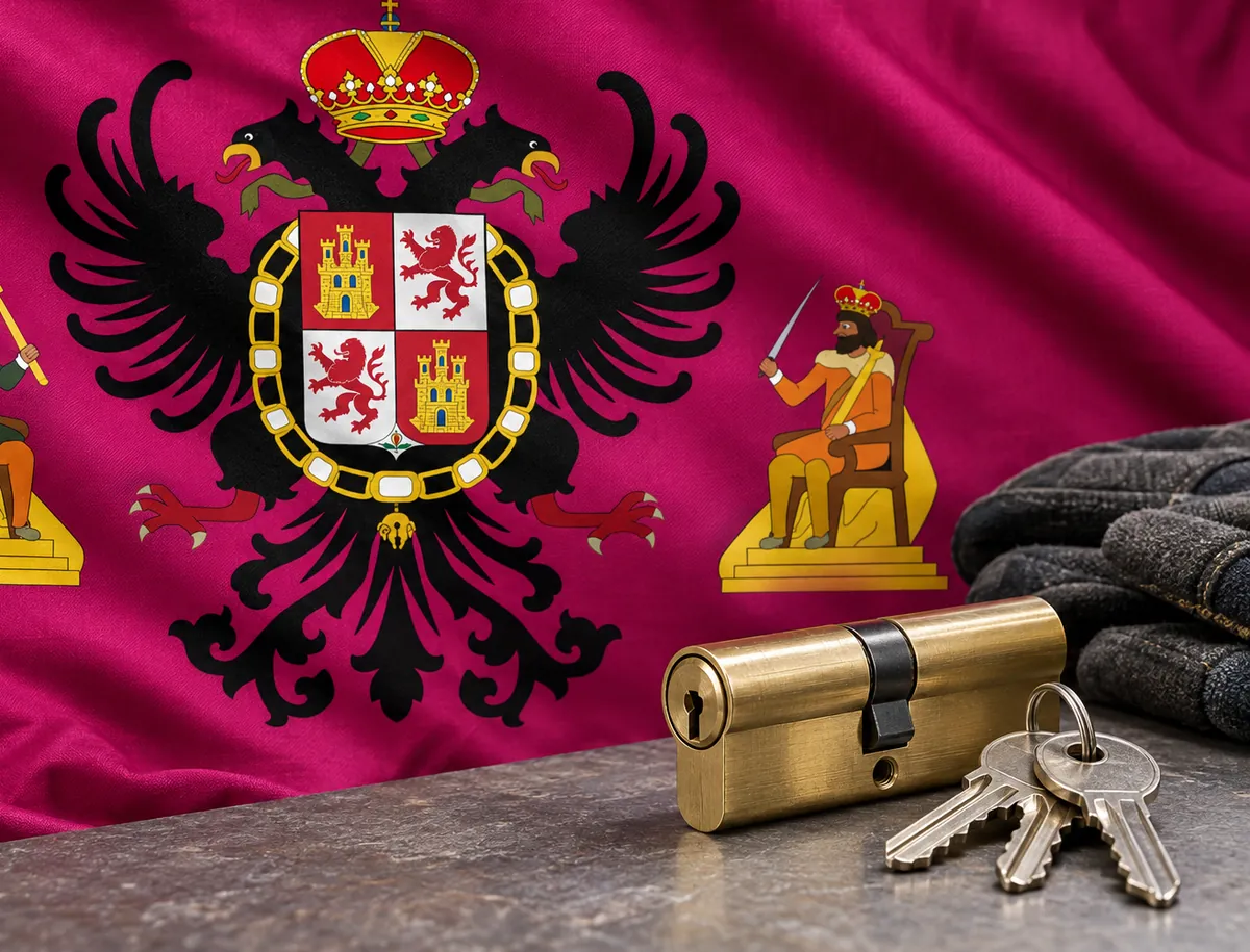 Cerrajero urgente en Seseña: bandera de la provincia de Toledo y un bombín nuevo