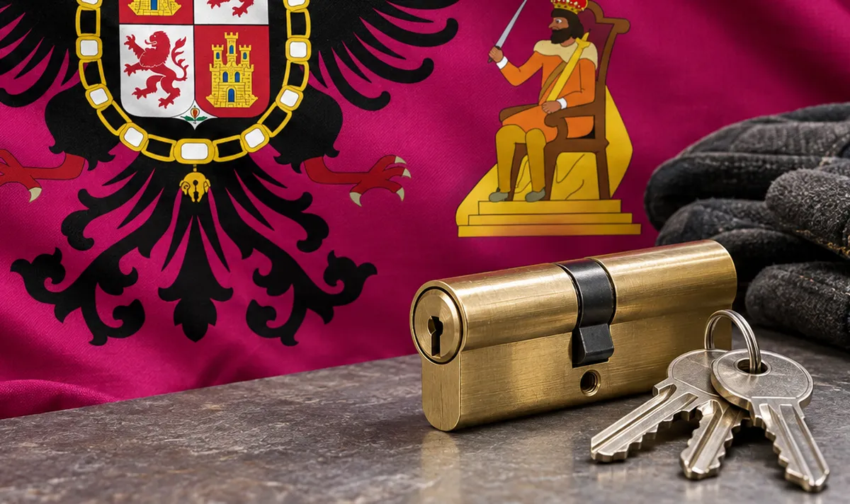 Cerrajero urgente en Totanés: bandera de la provincia de Toledo y un bombín nuevo