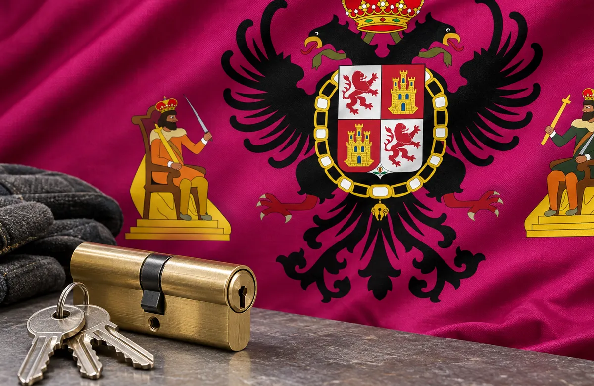 Cerrajero urgente en Villasequilla: bandera de la provincia de Toledo y un bombín nuevo