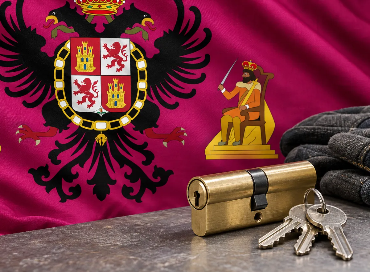 Cerrajero urgente en Yeles: bandera de la provincia de Toledo y un bombín nuevo