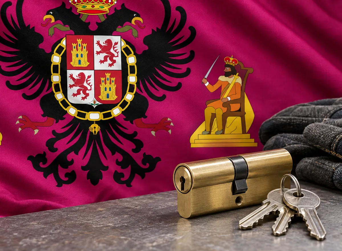 Cerrajero urgente en Yuncler: bandera de la provincia de Toledo y un bombín nuevo