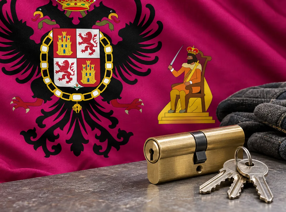 Cerrajero urgente en Yunclillos: bandera de la provincia de Toledo y un bombín nuevo