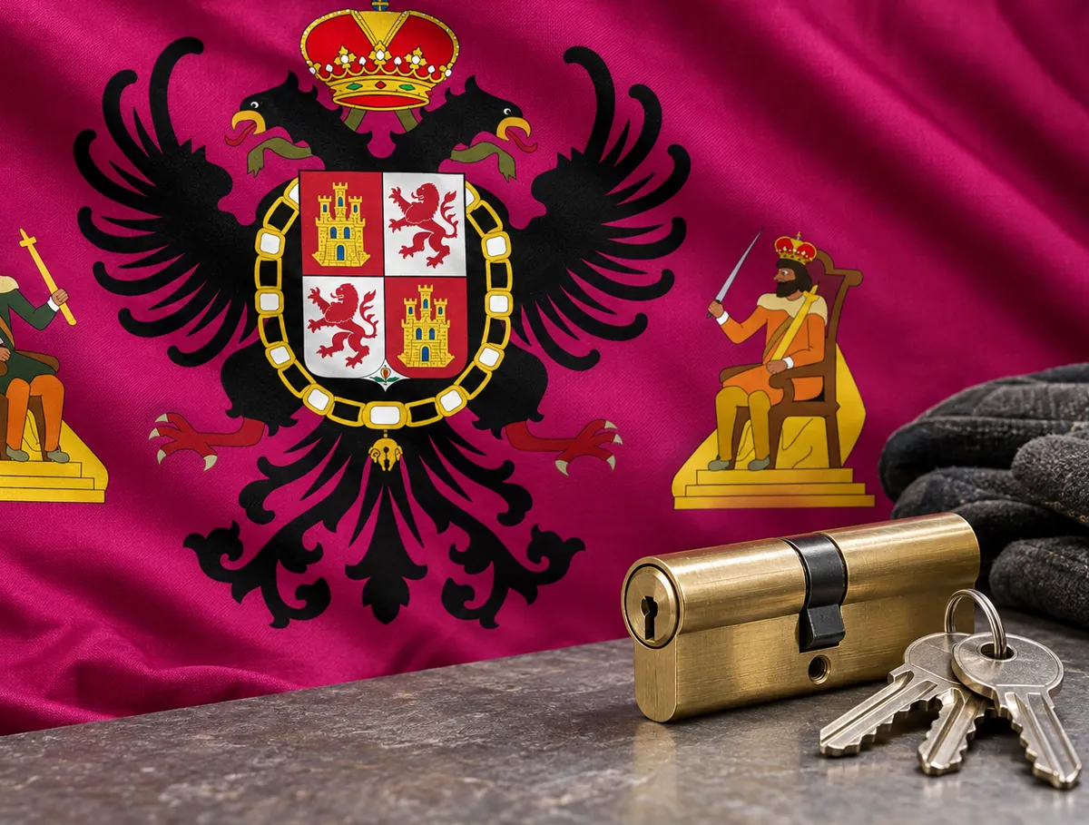 Cerrajero urgente en Yuncos: bandera de la provincia de Toledo y un bombín nuevo